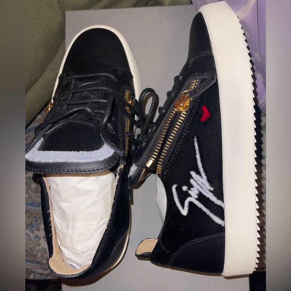 Giuseppe Zanotti Black Suede Sneakers